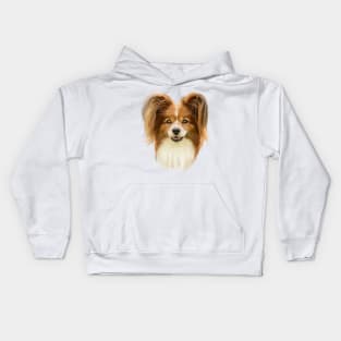 Papillon dog Kids Hoodie